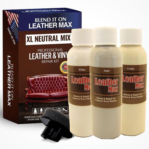 Blend It On Extra Large Leather Repair Kit, 6 Full Ounces for Furniture, Jacket, Sofa, Car Seat, Boots, Easy Instructions to Match Colors, Restore Any Material No Mixing Chart Needed (Dark Browns) in Saudi Arabia