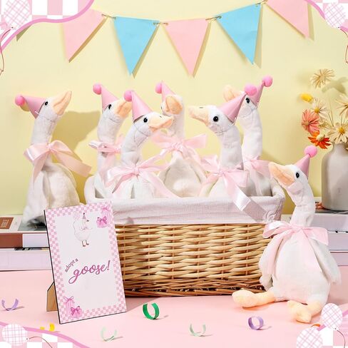 8 Sets Bear Themed Birthday Decoration 13.78 Inches Bear Baby Shower Bulk Soft Stuffed Animal Birthday Hat with Wood Table Decor for Wedding Christmas Party Decorations in Saudi Arabia