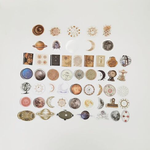 251PCS Vintage Scrapbook Supplies Pack, Scrapbooking Paper and Stickers Ephemera Bundle Junk Journal Kit for Art Aesthetic Journaling Collage Decoupage Craft (Space) in Kuwait