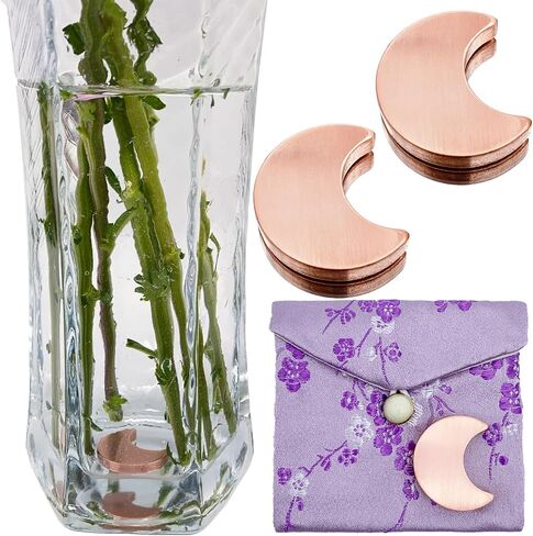Alternative Flower Food for Fresh Cut Flowers, Copper Charm Keeps Vase Water Clear, Heart-Shaped 2 Pcs in Saudi Arabia