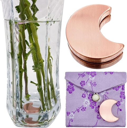 Alternative Flower Food for Fresh Cut Flowers, Copper Charm Keeps Vase Water Clear, Heart-Shaped 2 Pcs in Saudi Arabia