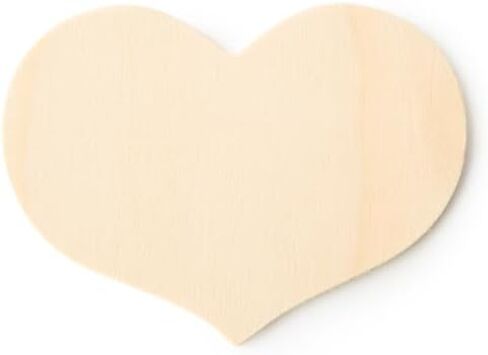 1-1/2" x 2" Traditional Wood Heart Cutout - Birch Plywood Craft Supplies in Kuwait
