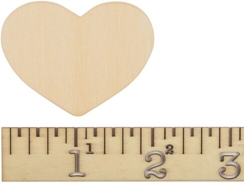 1-1/2" x 2" Traditional Wood Heart Cutout - Birch Plywood Craft Supplies in Kuwait