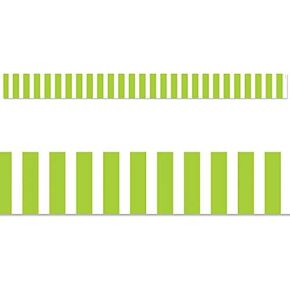 CTP Lime Green Bold Stripes EZ Border for Classroom Bulletin Border for Classroom (Press Extracting Press 10497) (حزمة 2)