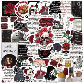 63 PCS Haunting Adelin Stickers Cartoon Novel Aesthetic Waterproof Vinyl Sticker for Water Bottle Laptop Phone Scrapbooking Journaling for Adults Teens Kids for Party Supply Favor Decor