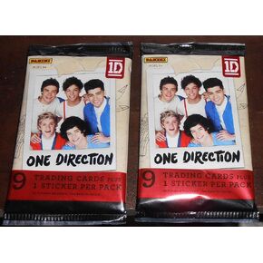 2013 - 2 حزم - بطاقات تداول One Direction (18 بطاقة و 2 ملصقات)