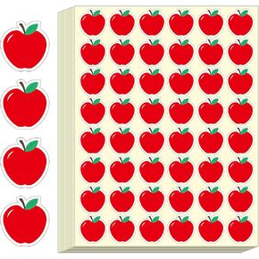 ملصقات التفاح anwyll ، ملصقات شكل التفاح الأحمر لأطفال الأطفال ، 480pcs 1 '' ملصقات الفاكهة اللطيفة ملصقات التفاح الصغيرة ، ملصق مكافأة للمعلمين ذاتيا للرجوع