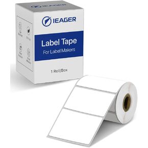 iEager M110 Thermal Labels, 1.57"x1.18" (40x30mm) Label Stickers Self-Adhesive Sticker for M120/M110/M110s/M200/M220 Label Maker, 90 Stickers/Roll, Set of 2, White