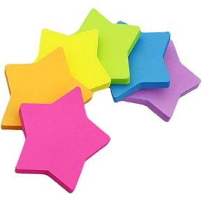 240 SHOETS 6 COLOR Star Shape Notes Sticky Post Post Post It Notes Pads Self-Discy Note for Office Office Home و Notebooks ومنصات الكتابة وملاحظات التواصل الذاتي