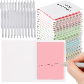 Thenshop 48 PCS الكتاب المقدس للكتاب المقدس الملاحظات اللزجة والأقلام المسيحيين المفترحات المورد المذكرات الملحقات الهدايا آيات من وزارة الدفتر اللزج في 4 ألوان للنساء الرجال