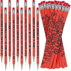 Frienda 120 PCS Bulk Red Red Rebon Awarnessed Pencys للطلاب بأقلام رصاص المعلم مع محوّر لـ Red Ribbon Week Anti Thowaring Commuss Supports Supports Supplies
