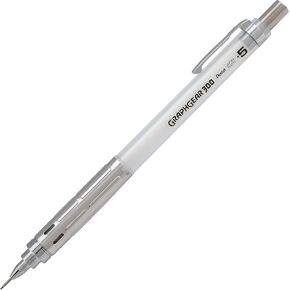 Pentel GraphGear 300 Mechanical Pencil, Box of 12 Pencils, white, 0.5mm
