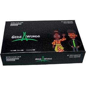 Gidi Card Games - Nigerian Charades With Sand Timer | African Word Testudo Family Game for Kids and Adults | Board Game for Party, Hangout, Bonfire, Ages 13 and Above