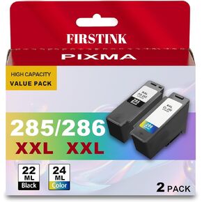 عالية السعة PG-285XXL CL-286XXL حبر الخراطيش الأسود 22 مل ثلاثي الألوان 24ML PG-285 CL-286 PG-285 XL CL-286 XL Ink خزان الخزان Canon PIXMA TS7720 TS7722 TR7820 (2 pack)