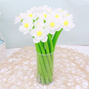 Color Changing Flower Pens 9Pcs Creative Gel Ink Tulip Pens for Teachers, Students, School Office Decor, Black ink 0.38mm (Pink Lotus)