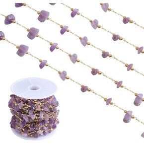 Natural Indian Agate Gemstone Chips Beads Chain Crystal Gemstone Chain for Women Girl Jewelry Making Crafts