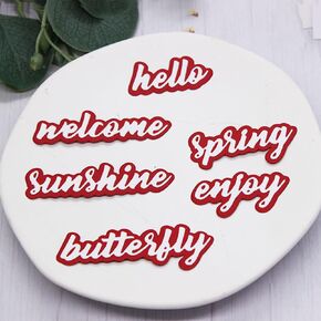 KSCRAFT 2024 Spring Shadow Words Metal Cutting Dies Stencils for DIY Scrapbooking Decorative Embossing DIY Paper Card