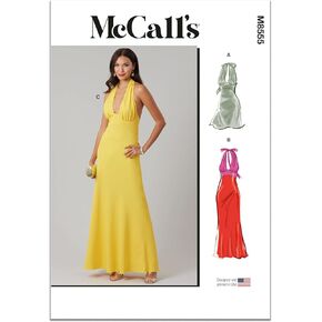 McCall's Women's Women Clined Fecys Secription Fresses Packet Packet Pattern Packet ، Code Code M8555 ، 20W-22W-24W-26W-28W ، Multicolor