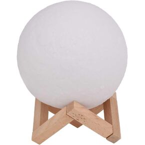 Colour Changing Moon Lamp – 5.9" 3D Moon Light with 16 Colors, Remote Control, Rechargeable Battery, and Wooden Stand
