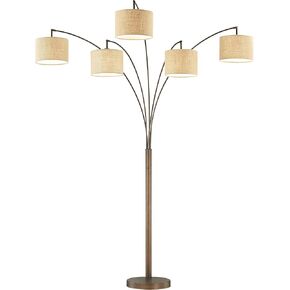 Artiva USA LED602805FBZ LED Arched Floor Lamp with Dimmer 5000 Lumens, 83", Antique Bronze