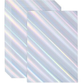 PATIKIL 11"x8.5" Holographic Cardstock, 40 Pack Metallic Iridescent Mirror Paper Foil Board Reflective Sheets for Scrapbook Poster DIY Craft, Style 4