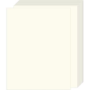100 PACK WHITE CARDSTOCK 8.5 X 11 & 100 PACK CREAM CARDSTOCK 8.5 X 11