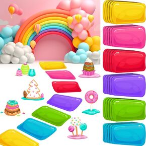 Colorful PVC Floor Stickers Candy Themed Floor Decals Candy Themed Party Decoration for Theme Birthday Party Supplies Halloween Trunk or Treat Car Decorations(30 Pcs,11.8 x 7.9 Inch)