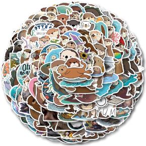 150Pcs Otter Waterproof Vinyl Stickers Cartoon Stickers GJMDKPL for Water Bottle, Laptop, Phone, Scrapbook, Journal, Bumper Gifts for Teens Adults -Winter, New Year