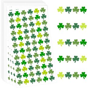 2160 PCS St Patricks Day Stickers ، ملصقات Shamrock ، ملصقات يوم St Patricks الصغيرة للأطفال ، ملصقات ألواح البرسيم الخضراء ذاتية لصالح ديكورات الحفلات الأيرلندية.
