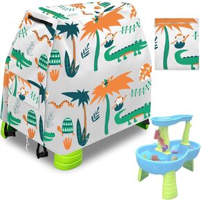 Kids Water Table Cover for Step 2 Rain Showers Splash Pond Water Table, Outdoor Play Toys Cover for Water Table for Toddlers 1-3, Waterproof Dust Proof Water Table Accessories-Cover only（A）