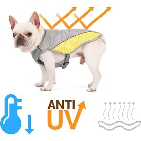 Dog Cooling Vest Harness Outdoor Puppy Cooler Jacket Reflective Safety Sun-Proof Pet Hunting Coat, Best for Small Medium Large Dogs (M(Chest 19.68"-24.4"))