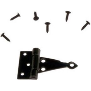Melody Jane Dollhouse 4 Silver Black T Hinges Miniature DIY Fixtures & Fittings Hardware