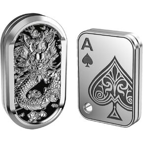 Dragon Rotation Fidget Slider & Silver Ace Fidget Bundle و EDC Toys for ADHD و Add and Autism