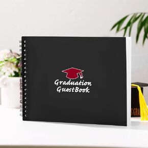 Tenare 2025 Beaverture Beaverbook Signature Book 8.3 × 6.5 بوصة أسود غلاف فني خريجي التهنئة تسجيل الدخول إلى خطوط لخطوط رقم الهاتف عنوان WARD ، 72 صفحة ، MAROON