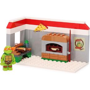 Snap & Switch Teenage Mutant Ninja Turtles Pizza Parlor with Mikey Playset - Buildable Toy Set for Creative Play and Fun - Ages: 6+