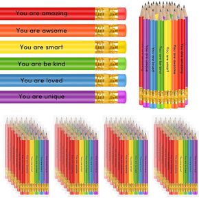 Denylo pro 216 Pcs Inspirational Mini Pencils Bulk Motivationa Golf Pencils Half Pencils Back to School Gifts for Kid Motivational Sharpened Pencil Classroom Graduation Gifts
