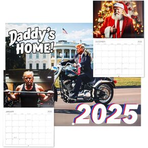 Donald Trump Wall Calendar 2025 - 11 "× 17" Trumpinator Funny Wall Calendar 2025 يضم تصميمًا رئاسيًا - Donald Trump Cerchandise أو Autform أو Guitty Gifts for Maga ، Premium Glossy Finish
