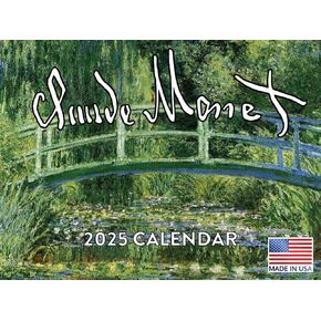 Claude Monet Calendar 2025 Art Monthly Wall Calender 12 Month | صنعت أمريكية في الولايات المتحدة الأمريكية