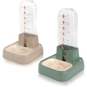 Reton 2 PCS موزع ماء الكلب التلقائي للقطط ، وعاء ماء الجاذبية مع مرشح ، نافورة الشرب لقطط الجرو الصغيرة كلاب الطيور الأرانب (17 أوقية)