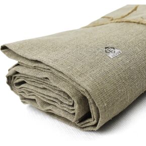 Art Natural Linen Canvas Roll 69 "عريض × 1 ياردة - نسيج قماش غير متطرف للطلاء - قماش الكتان الخام مدفوف بالخدمة الثقيلة (14.1 أوقية)