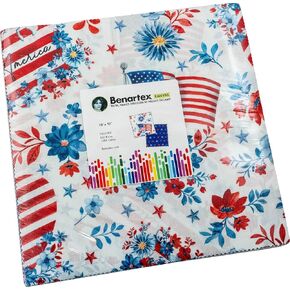 Nicole Decamp Faith ، Freedom ، Freedom 10x10 Pack 42 10 بوصة الساحات طبقة Benartex