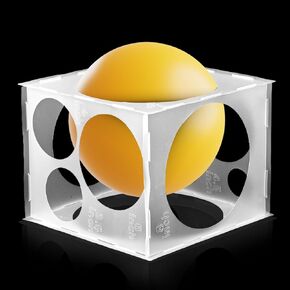 Balloon Sizer Cube, 2-10'' Foldable Balloon Measure Box Tool, 11holes Transparent Balloons Measurement Tool, Balloons Sizer Cube for Arches Columns Party Decoration Accessories