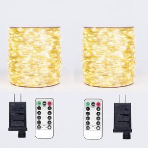 Fairy Lights Plug in,400FT 1200 LEDs Waterproof String Lights,LED Lights Stirp with 8 Modes Remote for Outdoor Indoor Christmas Wedding Birthday Garden Party Decorations,Warm White