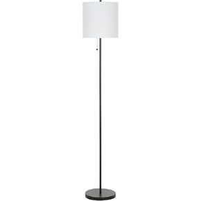 Catalina Lighting 22424-002 Traditional Brushed Nickel Stick Floor Lamp, LED Bulb Included, 56.5 inches