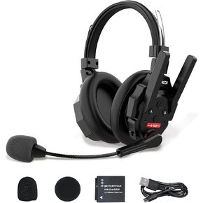 SYNCO XTALK Xmax Wireless Intercom Headset, Dual Ear Communication Headsets 500m/1640ft with Noise Reduction for Event TV Documentary Production, Xtalk-Xmax1-Wireless-Intercom-System