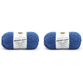 Lion Brand Yarn Heartland Yarn للكروشيه والحياكة والنسج ، والغزل متعدد الألوان ، 2 عبوة ، أولمبياد