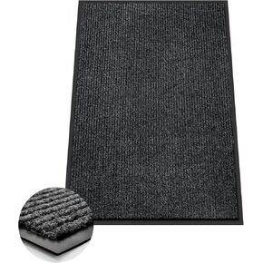 Azadx 2'x6' Indoor Outdoor Door Mat Heavy Duty Front Door Mat Ultra Absorbent Muddy Dirt Resist Welcome Door Mats Non-Slip Backing Entrance Mat for Home Commercial Outdoor Entrance Floor Mat