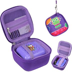 Hard Carrying Case and Silicone Cover for Bitzee Interactive Toy Digital Pet,Protective Case for Bitzee Virtual Electronic Pets Kids, Accessories for Bitzee Interactive Toy Digital Pet, Purple