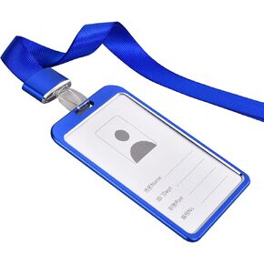 A box of 10PCS high-grade highlight metal aluminum alloy badge clip, work card, badge, work permit, bus card, access control card, exhibition card, student ID card hanging rope card set (Silver:10pcs) in Saudi Arabia