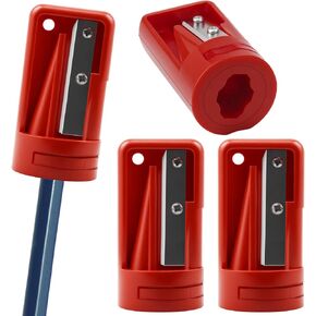 Carpenter Pencil Sharpener 4 Pack Manual Portable Woodworking Pencil Sharpeners Cutter Shaver Narrow Sharpening Tool for Woodworking Tool